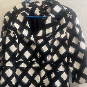 East 5th Black and White Checkered Blazer